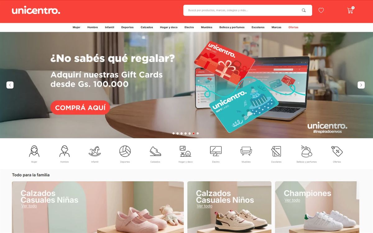 Tienda online de Unicentro Paraguay